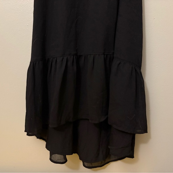 Abercrombie & Fitch Black Maxi Wrap Dress w/ Spaghetti Straps Size Medium Womens - Picture 3 of 4